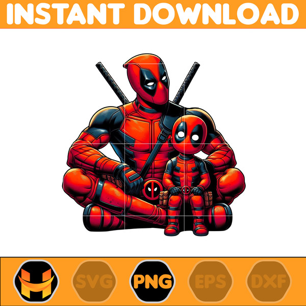 Deadpool Dad And Son Png, Super Hero Dad And Son Png, Father's Day 2024 Png, Father's Day Png Sublimation, Clipart, Instant Download (1).jpg