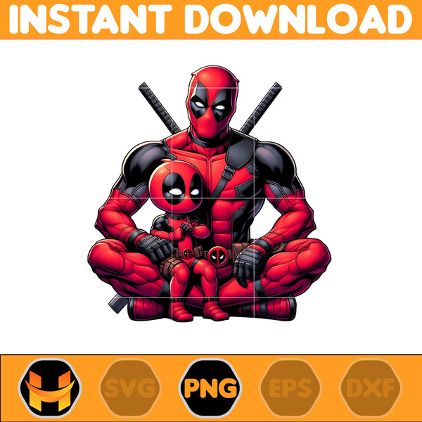 Deadpool Dad And Son Png, Super Hero Dad And Son Png, Father's Day 2024 Png, Father's Day Png Sublimation, Clipart, Instant Download (2).jpg