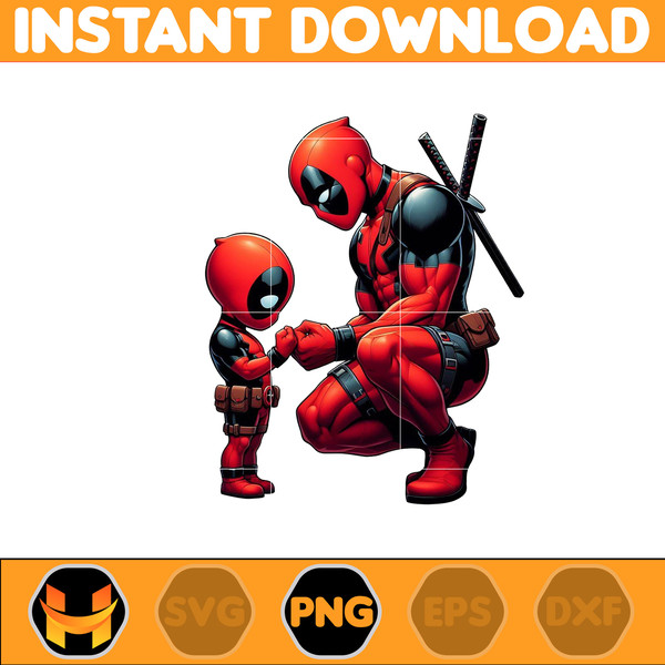Deadpool Dad And Son Png, Super Hero Dad And Son Png, Father's Day 2024 Png, Father's Day Png Sublimation, Clipart, Instant Download (3).jpg