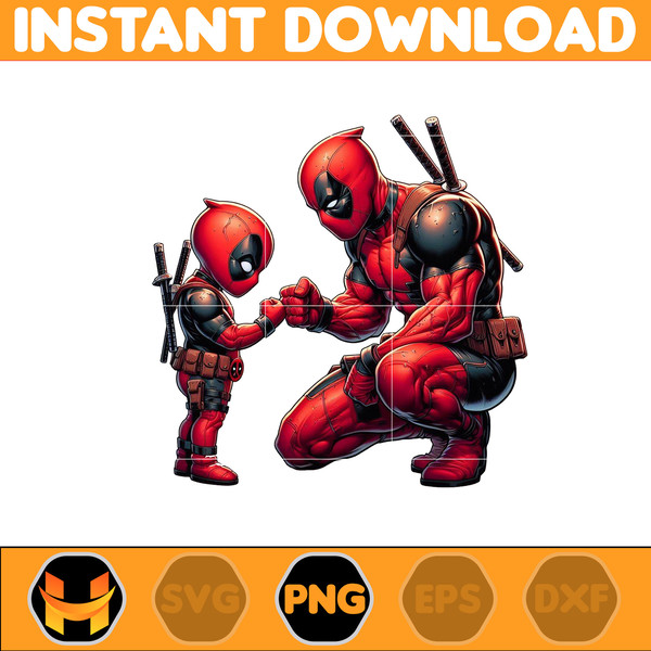Deadpool Dad And Son Png, Super Hero Dad And Son Png, Father's Day 2024 Png, Father's Day Png Sublimation, Clipart, Instant Download (4).jpg