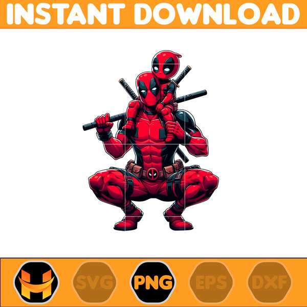 Deadpool Dad And Son Png, Super Hero Dad And Son Png, Father's Day 2024 Png, Father's Day Png Sublimation, Clipart, Instant Download (6).jpg