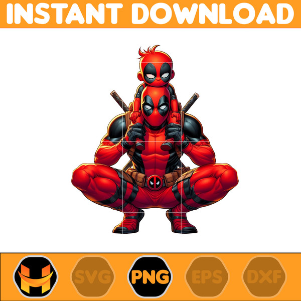 Deadpool Dad And Son Png, Super Hero Dad And Son Png, Father's Day 2024 Png, Father's Day Png Sublimation, Clipart, Instant Download (7).jpg