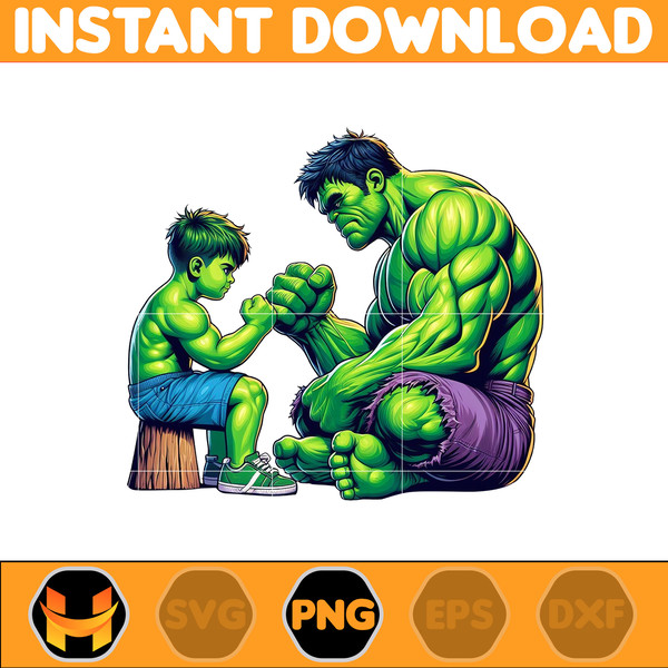 Hulk Dad And Son Png, Super Hero Dad And Son Png, Father's Day 2024 Png, Father's Day Png Sublimation, Clipart, Instant Download (2).jpg