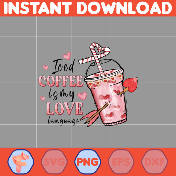 Valentine Coffee Png, Valentine Coffee Png, Valentine Drinks Png, Latte Drink Png, XOXO Png, Coffee Lover, Valentine Sublimation (9).jpg
