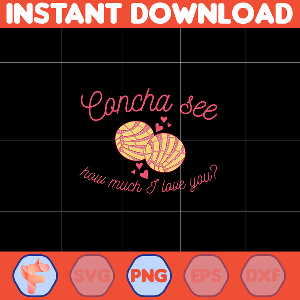 Mexican Valentine Png, Valentine Day Png, Retro Valentine Png, Concha Valentine Png, Pan Ducle Valentine, Dont Be Self Conchas (16).jpg