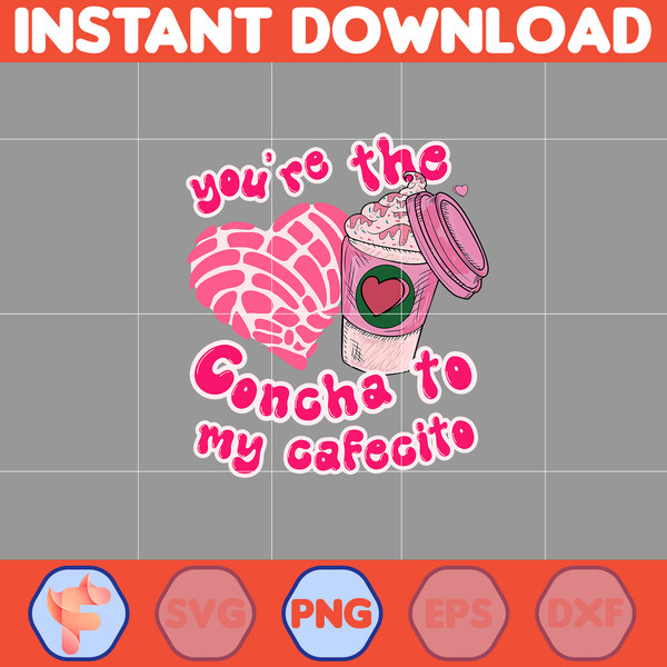 Mexican Valentine Png, Valentine Day Png, Retro Valentine Png, Concha Valentine Png, Pan Ducle Valentine, Dont Be Self Conchas (24).jpg