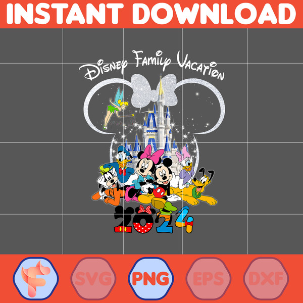 Minnie Family Vacation 2024 Png, Family Trip 2024 Sublimation Design, Magical Kingdom Png, Trip 2024 Png.jpg