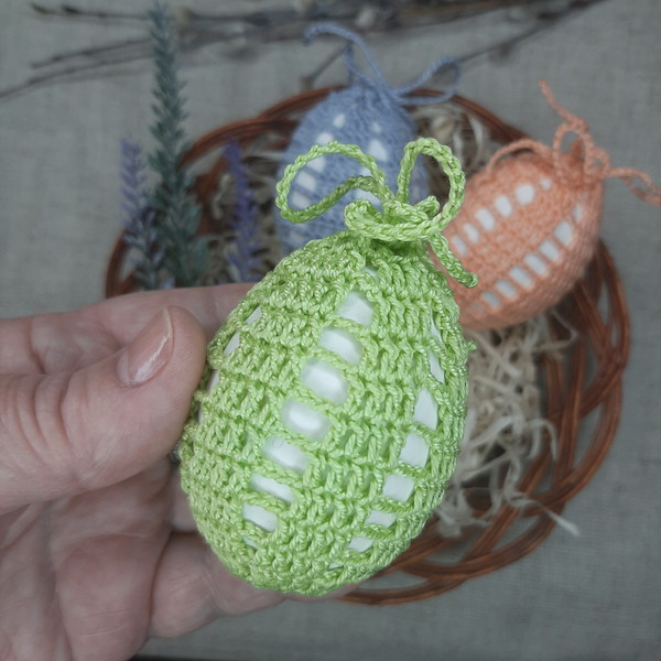 Set of 4 crochet patterns. Crochet pattern Easter basket for egg. Easter decoration. Cover crochet Easter for eggs DIY.