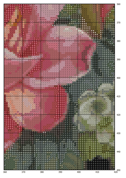 Cottage in Flowers - Cross Stitch Pattern - PDF Counted House Village - Fabulous Fantastic Magical House in Garden - 5 Sizes (2).png
