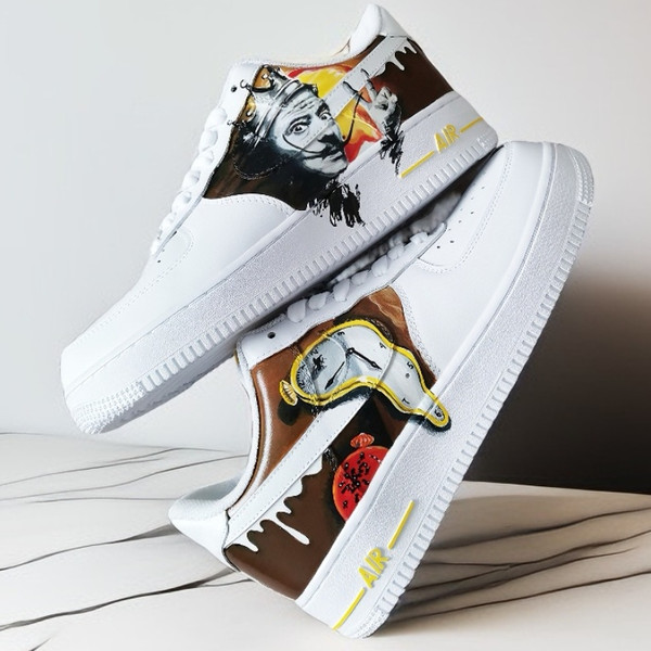 custom- sneakers- nike -air-force- woman -shoes- handpainted- sneakers- Salvador-Dali- wearable-art .jpg