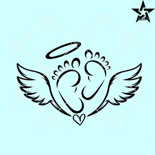 Miscarriage Baby Feet SVG, Miscarriage SVG, Baby Feet SVG, Baby Angel Wings svg.jpg