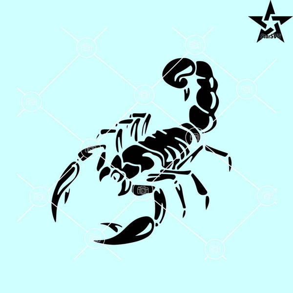 Scorpion silhouette SVG, Scorpion SVG files, Scorpion vector files.jpg