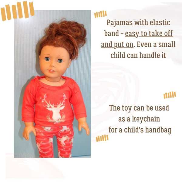 Handmade American Girl Doll Christmas pajamas and soft toy f - Inspire  Uplift