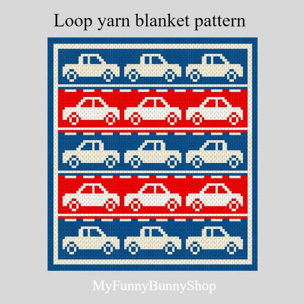 loop-yarn-finger-knitted-cars-blanket