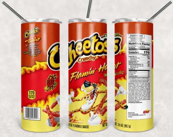 Cheetos Flamin’ Hot 20oz Skinny Tumbler Design.PNG