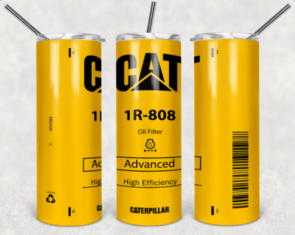 Cat Oil Filter 20oz Skinny Tumbler Design (Clean and Dirty Included).PNG