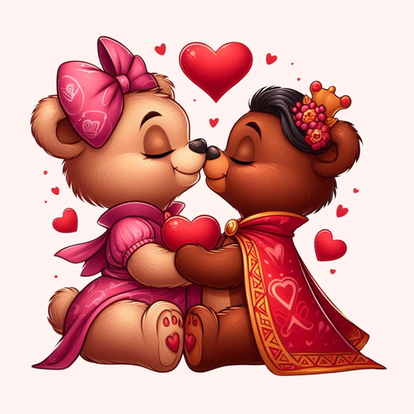 45 Valentines Teddy Bear Couple Clipart Bundle Couple Bear C