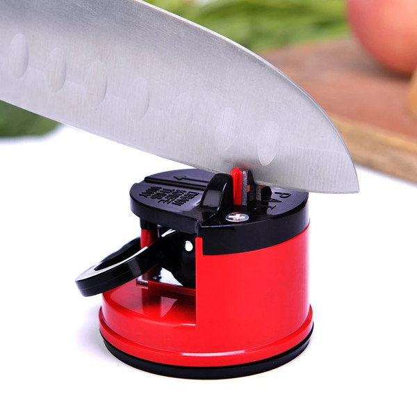 KNIFE SHARPENER WITH SUCTION CUP - Cream