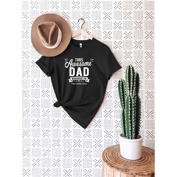 This Awesome Dad Belongs To Shirt, Father's Day Shirt, Gift For Dad, Dad Shirt, Unisex T-Shirts