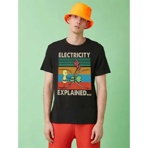 Unisex Electricity Explained Shirt, Electrician Gift, Electrical Wirings Lover, Electrical Experts, Unisex T-Shirts