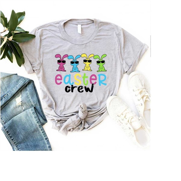 Easter Crew Shirt, Happy Easter Shirt, Easter Shirt, Easter Family Shirt, Easter Matching Shirt, Unisex T-Shirts