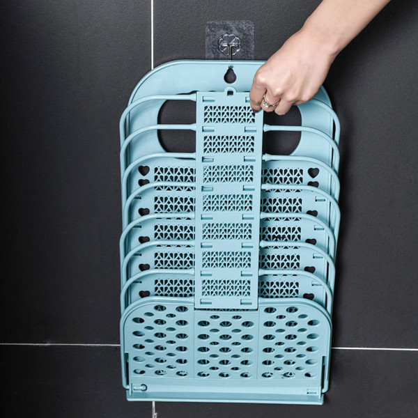 Dropship Wall-Mounted Laundry Basket Folding Storage Basket