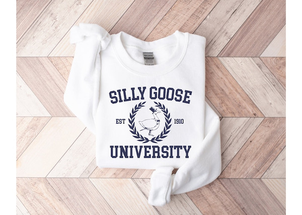 Silly Goose University Hoodie, Funny Goose Crewneck, Humorous Goose Sweatshirt, Humorous Goose Sweatshirts, Funny Goose Crewneck, Gift3.jpg