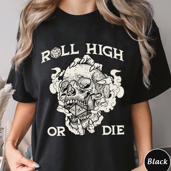 Roll High or Die Sweatshirt, Dnd Lover Shirt Gift, Unisex Dungeons and Dragons Shirt, Dungeon Master Shirt, D And D Game Hoodie.jpg
