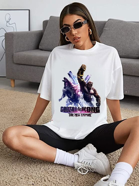 Godzilla X Kong Shirt, Vintage Godzilla X Kong The New Empire 2024 Shirt, Godzilla Movie Shirt, Godzilla X Kong Gift For Fan.jpg