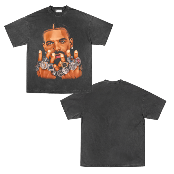 Drake Championship Rings Streetwear T-Shirt (Front Only).jpg