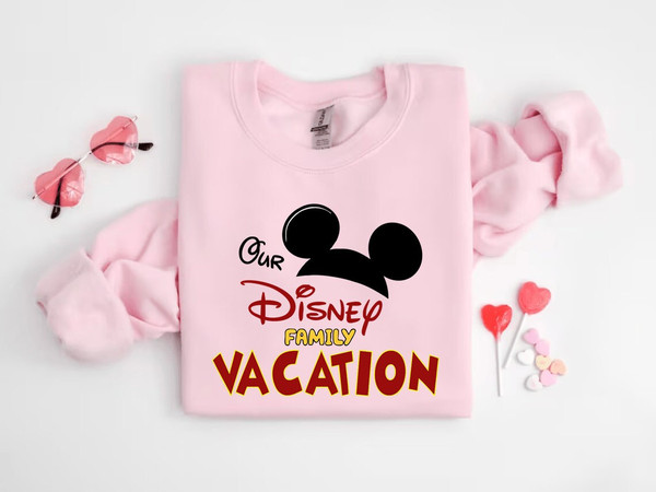 Our Disney Family Vacation Shirt, Mickey Disney Trip Shirt, 2024 Disneyland Shirt, Family Vacation Tee, Gift for Kids, Couples Disney Shirt.jpg