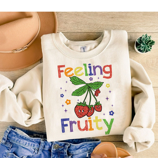 Feeling Fruity Tshirt, LGBTQ Shirt, Pride Month Tee, Colorful Fruit Rainbow Shirt, Lesbian Shirt, Gay Pride Trendy Tshirt, Pride Month Gift.jpg