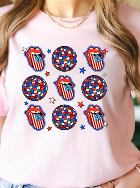 July of Fourth Shirt, Retro 4th July T-shirt, American Flag Lips Shirt, Independence Day Shirt, USA Freedom Shirt, USA Flag Shirt.png