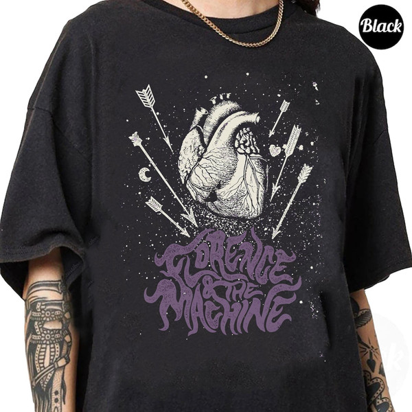 Florence And The Machine Shirt, Vintage Florence And The Machine Album Lyrics Art Tattoo Sweatshirt.jpg