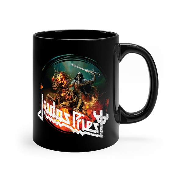 Judas Priest Mug, Judas Priest Music Band Mug, Hardcore Band, Rare Band Mug  11oz Black Mug1.jpg