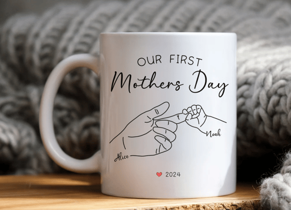 Our First Mother's Day Mug, Unique Mother's Day Gift Idea, New Mom Coffee  Mug, Personalized First Mother's Day Mug