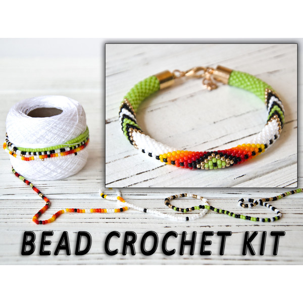 Bead crochet kit bracelet, Craft kit for adults, DIY jewelry - Inspire  Uplift