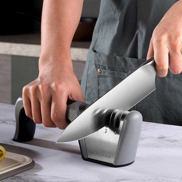 Diamond Kitchen Knife Sharpener & Scissors Sharpener With Safety Glove