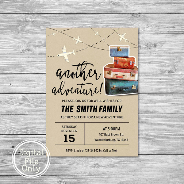 Moving Party Invite, Farewell Invitation, Going Away Party I - Inspire ...