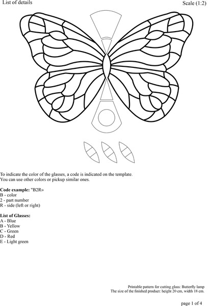 Digital Butterfly lamp pattern on the wall PDF - Inspire Uplift