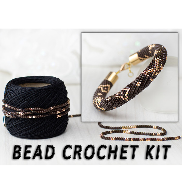 Bead crochet kit bracelet, Craft kit for adults, DIY jewelry - Inspire  Uplift