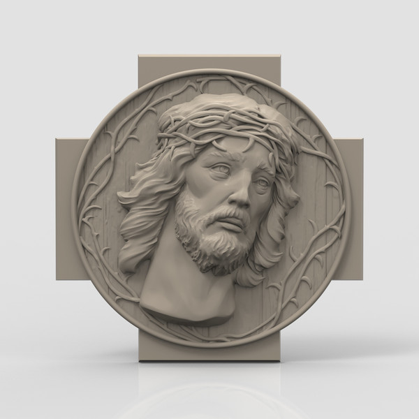 3D Model STL CNC Router file 3dprintable Jesus bas relief - Inspire Uplift