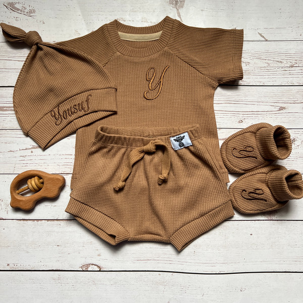 Camel custom shirt baby boy coming home outfit - gender neutral baby clothes.JPG