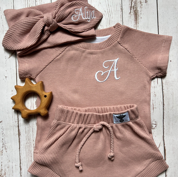 Dusty Pink custom shirt baby girl coming home outfit Gender neutral baby clothes Baby shower gift Personalised gifts.JPG