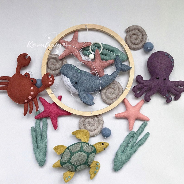 Nursery Baby Mobileocean Sea Baby Crib Mobileturtle Starfish