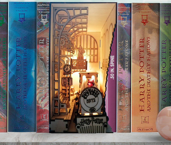 Magical Book Nook Shelf Insert Diorama. Ready To Ship