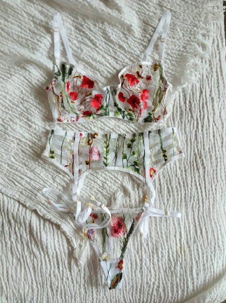 Floral lingerie, Strappy lingerie, Embroidered lingerie, She - Inspire ...