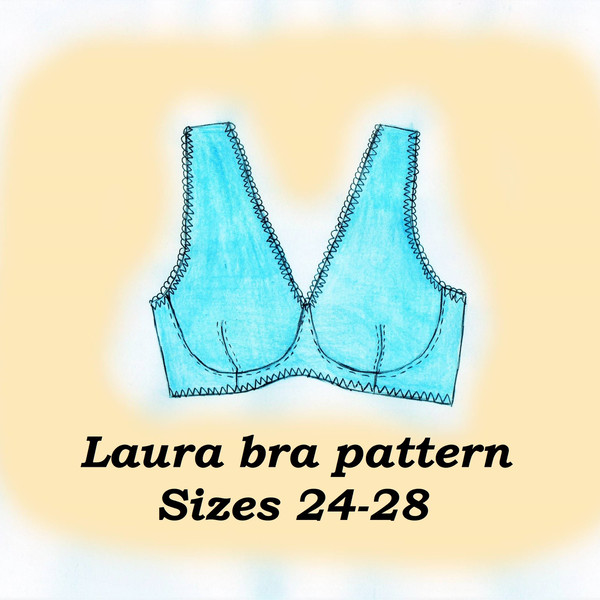 Underwire bra sewing pattern, Laura, Size 24-28, Balcony bra - Inspire  Uplift