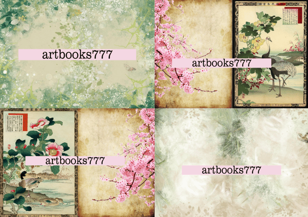 Asia, scrapbooking, book pages, journal, digital paper - Inspire