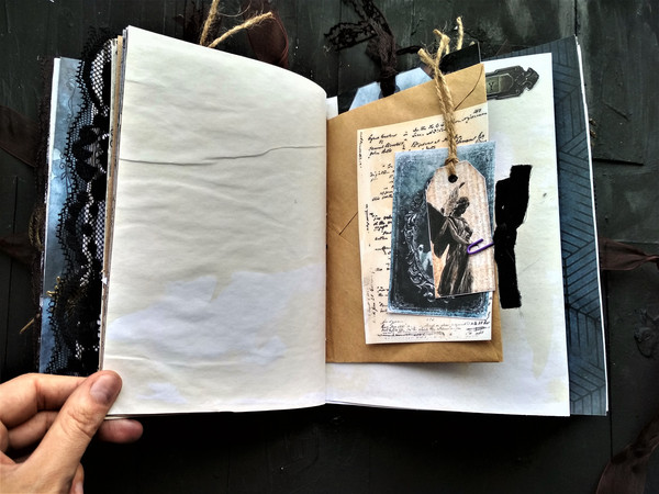 Gothic junk journal for sale Grimoire journal handmade spell book
